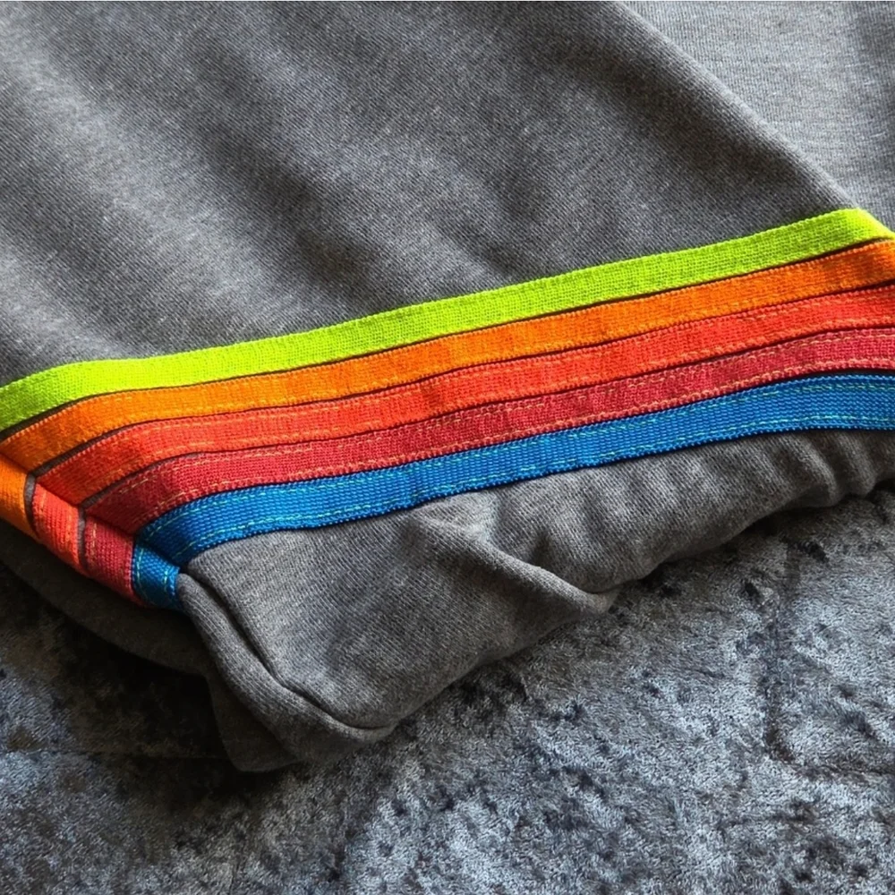 Avaitor Nation Gray Sweatpants with Neon Stripes - Picture 2 of 7